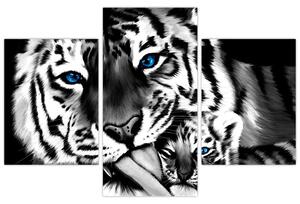 Tiger s mláďaťom, obraz (Obraz 90x60cm)