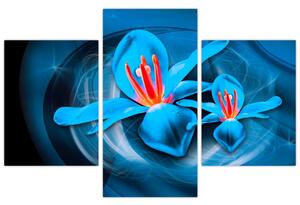 Abstraktný obraz kvetín (Obraz 90x60cm)