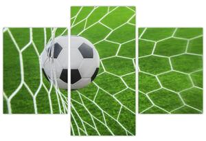 Futbalová lopta v sieti - obraz (Obraz 90x60cm)
