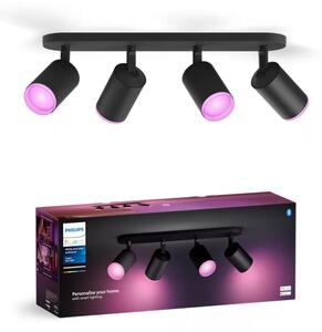 Philips - LED RGBW Stmievateľné bodové svietidlo Hue FUGATO 4xGU10/4,2W/230V čierna