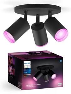 Philips - LED RGBW Stmievateľné bodové svietidlo Hue FUGATO 3xGU10/4,2W/230V čierna