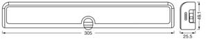 Osram - LED stmievateľné podlinkové svietidlo so senzorom LINEAR LED/3,8W/5V 30cm biela
