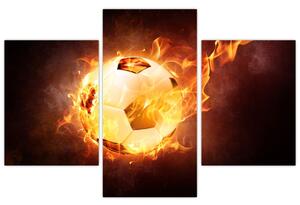 Obraz horiaceho futbalovej lopty (Obraz 90x60cm)