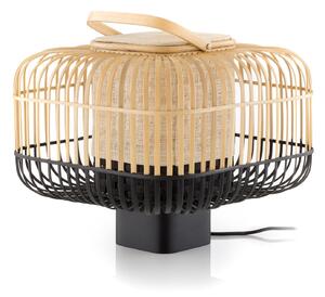 Stolové Lampa Forestier, Bamboo Square S, Čierna, Obývacia izba, Bambus, Dizajnový