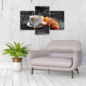 Káva s croissantom - obraz (Obraz 90x60cm)