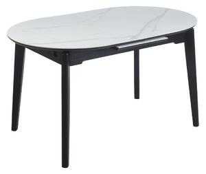 Dekorstudio Rozkladací jedálenský stôl CARRARA 140(180)x85 cm - biely
