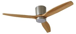 Faipari LED Stropný ventilátor Nikkel/Drevo Lucande, Faipari, Drevo, Obývacia izba, Drevo, Moderný