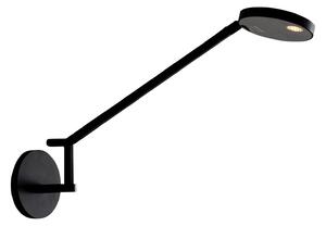 Nástenné Svietidlo Artemide, Demetra Micro, stmievateľné, Čierna, Pracovňa, Kov, Dizajnový
