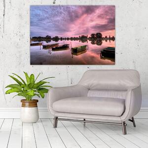 Loďky na jazere, obraz (Obraz 60x40cm)