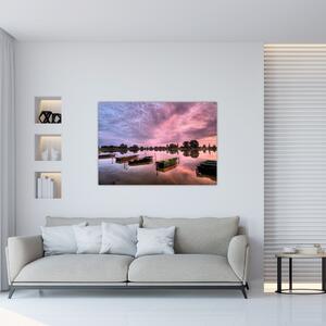 Loďky na jazere, obraz (Obraz 60x40cm)