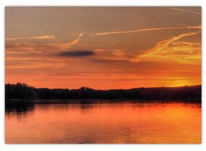 Západ slnka na jazere, obraz (Obraz 60x40cm)