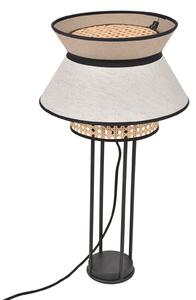 Stolové Lampa MARKET SET, Singapour DBL, Béžová, Obývacia izba, Tkanina / Textil, Dizajnový