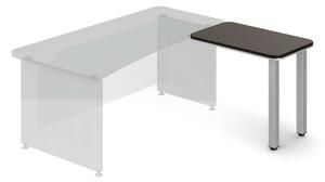 Prístavný stôl TopOffice, pravý, 90 x 55 cm, wenge