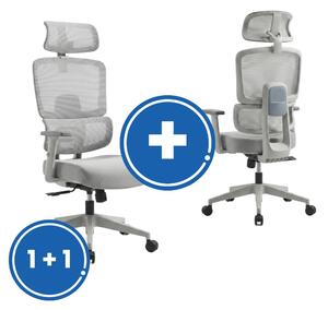 Kancelárska stolička Meglio 1 + 1 ZADARMO, sivá