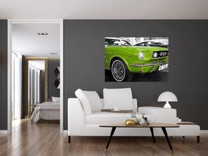 Zelené auto - obraz (Obraz 60x40cm)