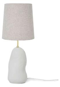 Stolové Lampa ferm LIVING, Biela, Obývacia izba, Tkanina / Textil