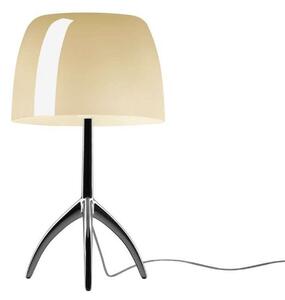 Stolová lampa Lumiere Grande, béžová/chrómová, 45 cm