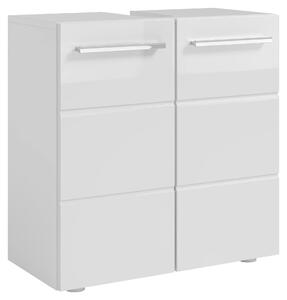 SKRINKA POD UMÝVADLO, biela s vysokým leskom, biela, 60/62/31 cm MID.YOU - Kúpeľňové skrinky, Online Only