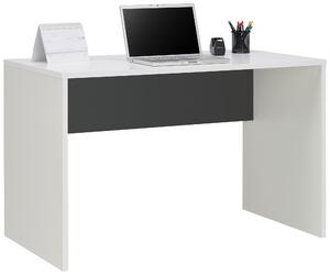 PÍSACÍ STÔL, antracitová, biela, 120/67/76 cm Hom`in - Kancelárske stoly