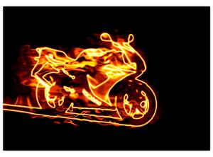 Horiace motorka - obraz (Obraz 60x40cm)