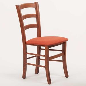 Stima stolička PAYSANE s čalúneným sedákom Odtieň: Orech, Látka: LUX Terracotta 10