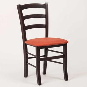 Stima stolička PAYSANE s čalúneným sedákom Odtieň: Wengé, Látka: LUX Terracotta 10