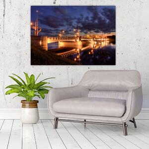 Obraz osvetleného mosta (Obraz 60x40cm)