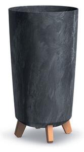 Kvetináč GRACIA TUBUS SLIM BETON EFFECT 23,9 cm antracit