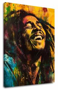 Obraz Bob Marley - Jamajská hviezda | 100% originál domaľovaný akrylom 60x90 cm