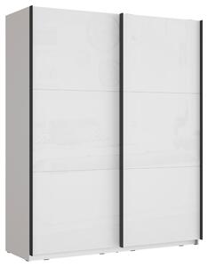 ŠAT. SKRIŇA S POSUV. DVERAMI, biela, biela s vysokým leskom, 170,3/209,7/61,2 cm home24 - Skrine