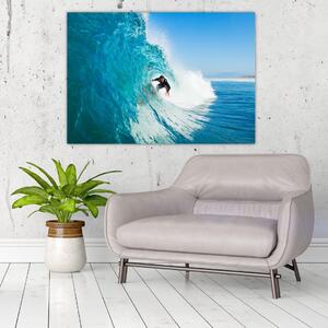 Surfer na vlne - moderný obraz (Obraz 60x40cm)