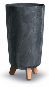 Kvetináč GRACIA TUBUS SLIM BETON EFFECT 19,5 cm antracit