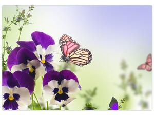 Abstraktný obraz motýľov (Obraz 60x40cm)