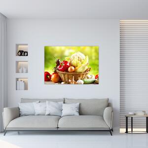 Kôš so zeleninou - obraz (Obraz 60x40cm)