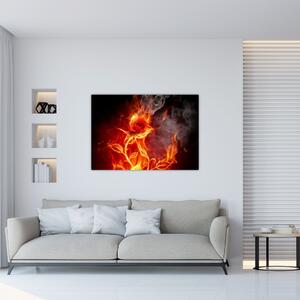 Obraz abstraktného ohňa (Obraz 60x40cm)