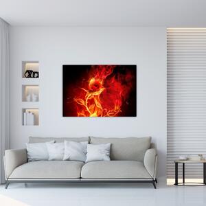 Oheň - abstraktný obraz (Obraz 60x40cm)