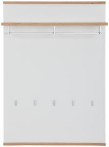 VEŠIAKOVÝ PANEL, biela, dub artisan, 85/119/28 cm Xora - Vešiakové steny