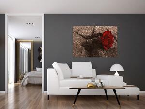 Abstraktný obraz ruže na stenu - obraz (Obraz 60x40cm)