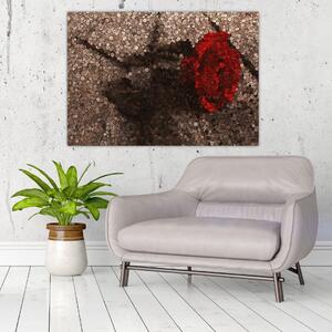 Abstraktný obraz ruže na stenu - obraz (Obraz 60x40cm)