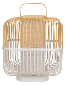 Stolové Lampa Forestier, Bamboo Square M, Biela, Obývacia izba, Bambus, Dizajnový