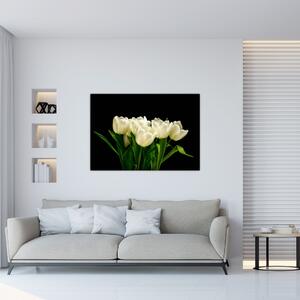 Biele tulipány - obraz (Obraz 60x40cm)