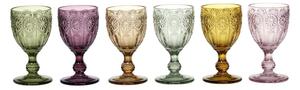 Sada 6ks farebných pohárov na víno Saint-Émilion zúžené - Ø8*15cm / 230ml - Chic Antique