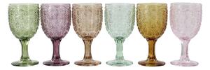 Set 6ks farebných pohárov na víno Saint-Émilion - Ø 7,5*16 cm / 250ml - Chic Antique