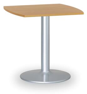 Konferenčný stolík ZEUS II, 660x660 mm, sivá podnož, doska buk