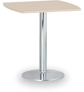 Konferenčný stolík FILIP II, 660x660 mm, chrómovaná podnož, doska breza