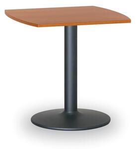 Konferenčný stolík ZEUS II, 660x660 mm, čierna podnož, doska čerešňa
