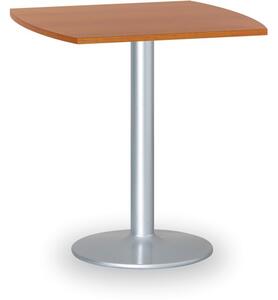 Konferenčný stolík FILIP II, 660x660 mm, sivá podnož, doska čerešňa