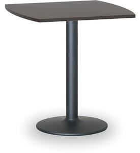 Konferenčný stolík FILIP II, 660x660 mm, čierna podnož, doska wenge