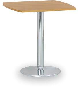Konferenčný stolík FILIP II, 660x660 mm, chrómovaná podnož, doska buk