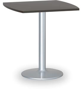 Konferenčný stolík FILIP II, 660x660 mm, sivá podnož, doska wenge